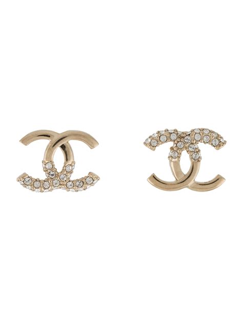 chanel earring backs|cost of chanel cc earrings.